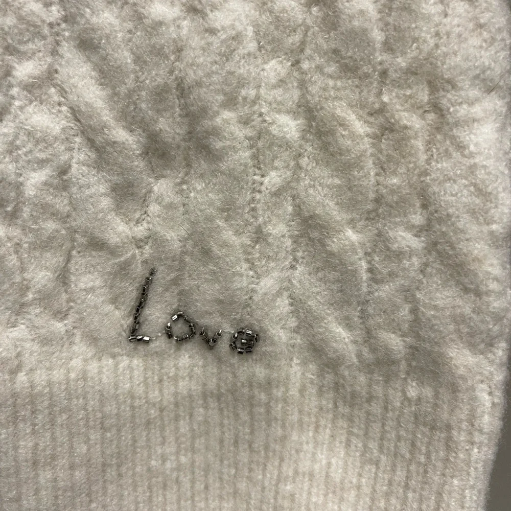 Zara White Cable Knit Tank Top
